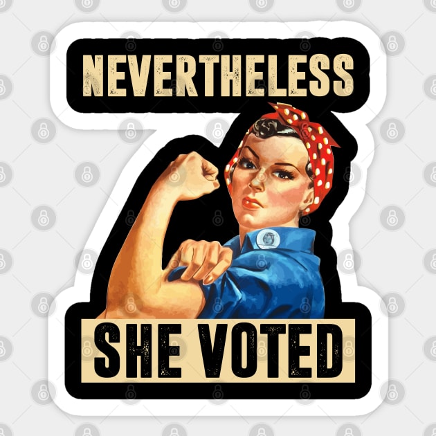 Nevertheless She Voted Feminist 2020 Men Women Sticker by springins